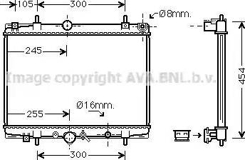 Ava Quality Cooling PE 2200 - Радиатор, охлаждение двигателя autospares.lv