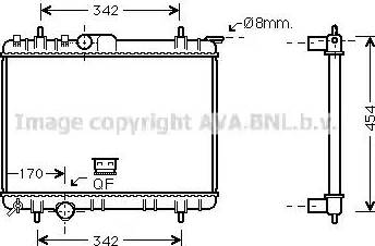 Ava Quality Cooling PE 2210 - Радиатор, охлаждение двигателя autospares.lv