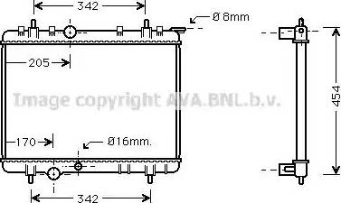 Ava Quality Cooling PE 2212 - Радиатор, охлаждение двигателя autospares.lv