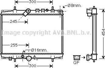 Ava Quality Cooling PE 2217 - Радиатор, охлаждение двигателя autospares.lv