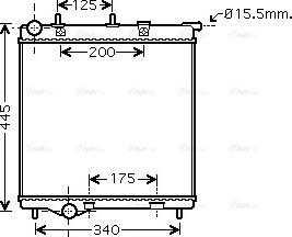 Ava Quality Cooling PE 2288 - Радиатор, охлаждение двигателя autospares.lv