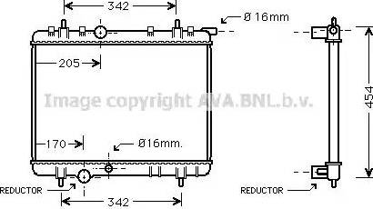 Ava Quality Cooling PE2239 - Радиатор, охлаждение двигателя autospares.lv