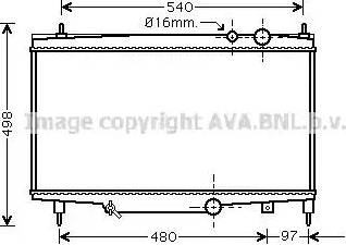 Ava Quality Cooling PE 2230 - Радиатор, охлаждение двигателя autospares.lv