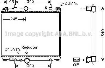 Ava Quality Cooling PE 2276 - Радиатор, охлаждение двигателя autospares.lv