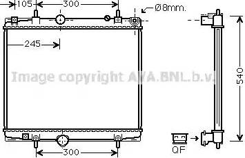 Ava Quality Cooling PE 2277 - Радиатор, охлаждение двигателя autospares.lv