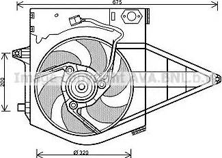 Ava Quality Cooling PE 7546 - Вентилятор, охлаждение двигателя autospares.lv