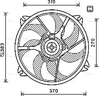 Ava Quality Cooling PE7554 - Вентилятор, охлаждение двигателя autospares.lv