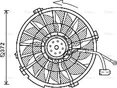 Ava Quality Cooling PE7555 - Вентилятор, охлаждение двигателя autospares.lv