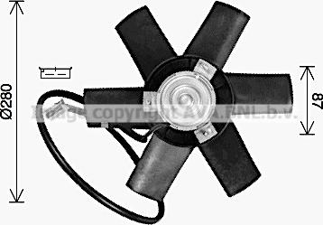 Ava Quality Cooling PE7562 - Вентилятор, охлаждение двигателя autospares.lv