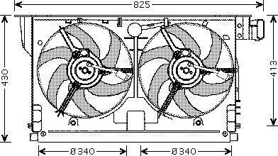 Ava Quality Cooling PE 7519 - Вентилятор, охлаждение двигателя autospares.lv