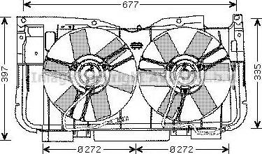 Ava Quality Cooling PE 7515 - Вентилятор, охлаждение двигателя autospares.lv