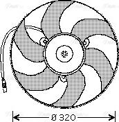 Ava Quality Cooling PE 7513 - Вентилятор, охлаждение двигателя autospares.lv