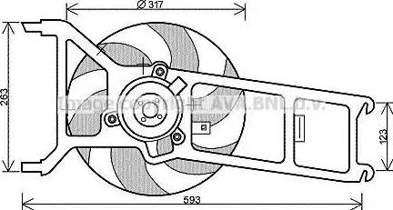 Ava Quality Cooling PE 7536 - Вентилятор, охлаждение двигателя autospares.lv