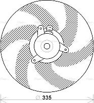 Ava Quality Cooling PE 7533 - Вентилятор, охлаждение двигателя autospares.lv