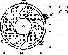 Ava Quality Cooling PE 7524 - Вентилятор, охлаждение двигателя autospares.lv