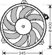 Ava Quality Cooling PE 7520 - Вентилятор, охлаждение двигателя autospares.lv