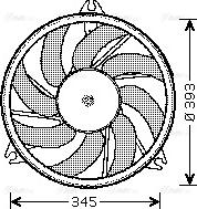 Ava Quality Cooling PE 7528 - Вентилятор, охлаждение двигателя autospares.lv