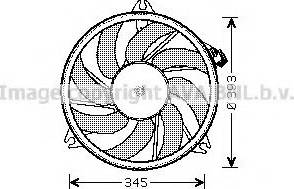 Ava Quality Cooling PE7523 - Вентилятор, охлаждение двигателя autospares.lv