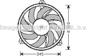 Ava Quality Cooling PE 7527 - Вентилятор, охлаждение двигателя autospares.lv