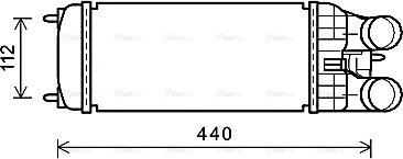 Ava Quality Cooling PEA4361 - Интеркулер, теплообменник турбины autospares.lv