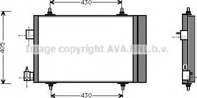 Ava Quality Cooling PEA5193 - Конденсатор кондиционера autospares.lv