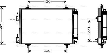 Ava Quality Cooling PEA5215D - Конденсатор кондиционера autospares.lv