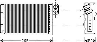 Ava Quality Cooling PEA6240 - Теплообменник, отопление салона autospares.lv