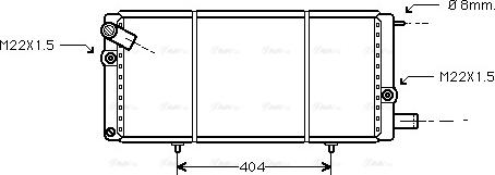 Ava Quality Cooling PEA2085 - Радиатор, охлаждение двигателя autospares.lv