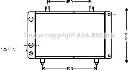 Ava Quality Cooling PEA2082 - Радиатор, охлаждение двигателя autospares.lv