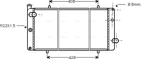 Ava Quality Cooling PEA2079 - Радиатор, охлаждение двигателя autospares.lv