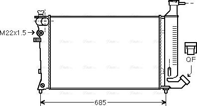 Ava Quality Cooling PEA2148 - Радиатор, охлаждение двигателя autospares.lv