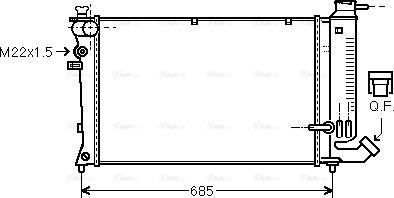 Ava Quality Cooling PEA2142 - Радиатор, охлаждение двигателя autospares.lv