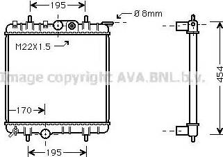 Ava Quality Cooling PEA2188 - Радиатор, охлаждение двигателя autospares.lv