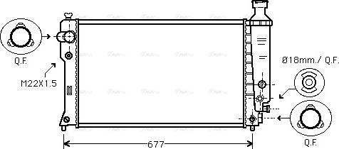 Ava Quality Cooling PEA2135 - Радиатор, охлаждение двигателя autospares.lv