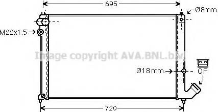 Ava Quality Cooling PEA2179 - Радиатор, охлаждение двигателя autospares.lv