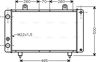 Ava Quality Cooling PEA2319 - Радиатор, охлаждение двигателя autospares.lv