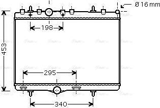 Ava Quality Cooling PEA2290 - Радиатор, охлаждение двигателя autospares.lv