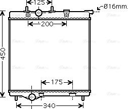 Ava Quality Cooling PEA2298 - Радиатор, охлаждение двигателя autospares.lv