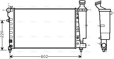 Ava Quality Cooling PEA2262 - Радиатор, охлаждение двигателя autospares.lv