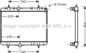 Ava Quality Cooling PEA2267 - Радиатор, охлаждение двигателя autospares.lv