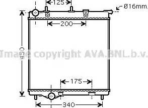 Ava Quality Cooling PEA2288 - Радиатор, охлаждение двигателя autospares.lv