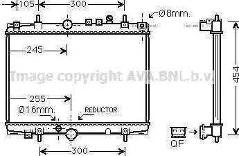 Ava Quality Cooling PEA2235 - Радиатор, охлаждение двигателя autospares.lv