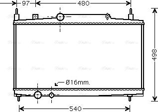 Ava Quality Cooling PEA2230 - Радиатор, охлаждение двигателя autospares.lv