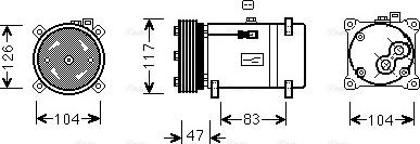 Ava Quality Cooling PEAK066 - Компрессор кондиционера autospares.lv