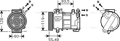 Ava Quality Cooling PEAK315 - Компрессор кондиционера autospares.lv