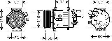 Ava Quality Cooling PEAK320 - Компрессор кондиционера autospares.lv