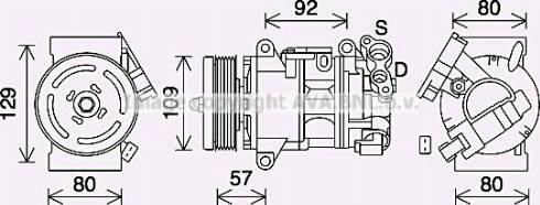 Ava Quality Cooling PEK409 - Компрессор кондиционера autospares.lv