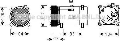 Ava Quality Cooling PE K066 - Компрессор кондиционера autospares.lv