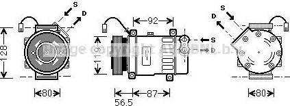 Ava Quality Cooling PE K036 - Компрессор кондиционера autospares.lv