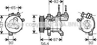 Ava Quality Cooling PE K318 - Компрессор кондиционера autospares.lv